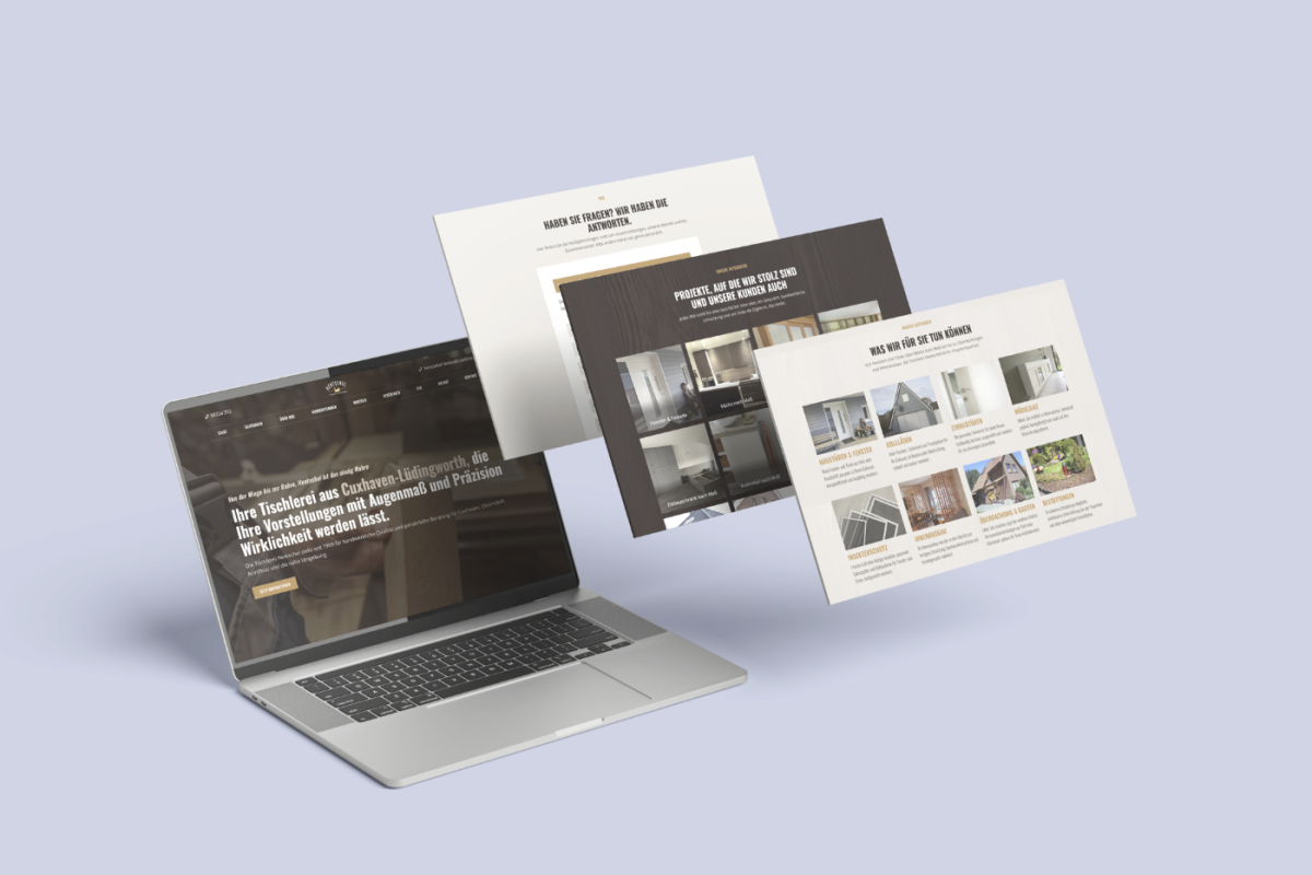 Website der Tischlerei Hentschel im neuen Design und für die Suchmaschine optimiert