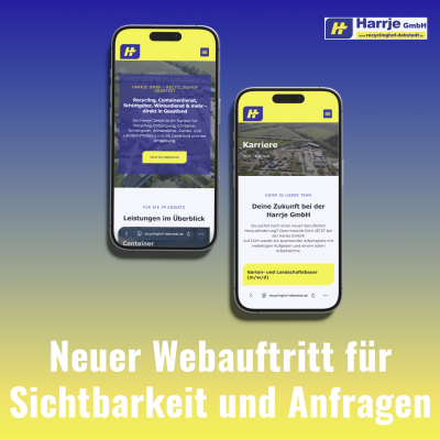 Vom Chaos zur Sichtbarkeit: Neue Website & regionales SEO für Harrje