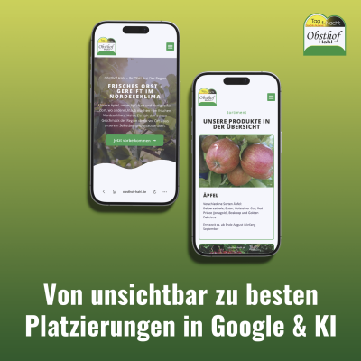 Vom Hof ohne Website zu Top-Rankings: Obsthof Hahl wird digital sichtbar