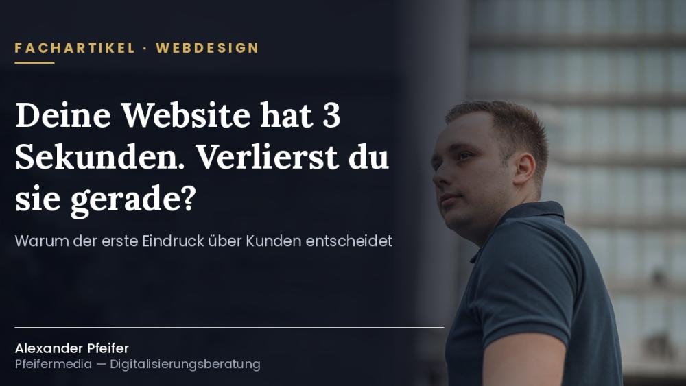 Der erste Eindruck einer Website ist entscheidend für den Nutzer, hier dargestellt.