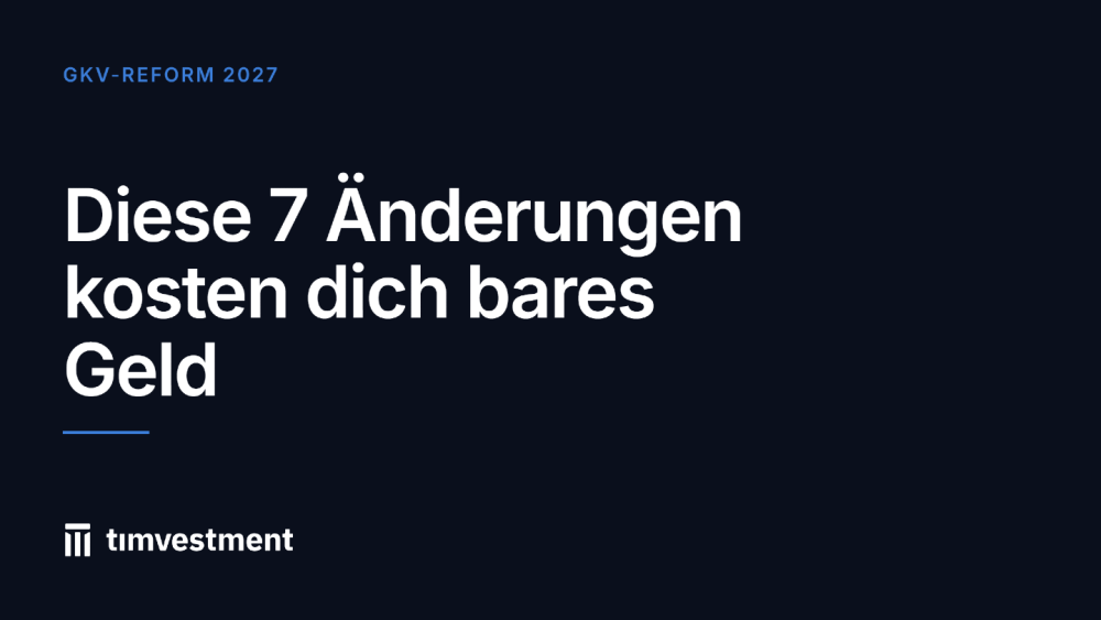 Grafik zur GKV-Reform 2027 mit den Änderungen, die Geld kosten.
