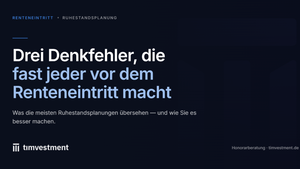Text zu den Denkfehlern in der Ruhestandsplanung vor dem Renteneintritt.