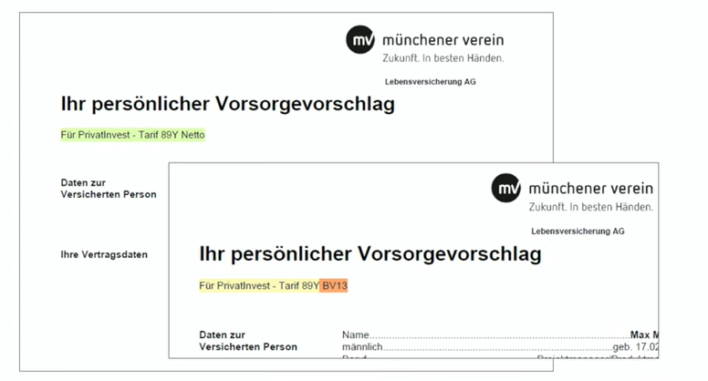 Achtung bei der Tarifvariante -