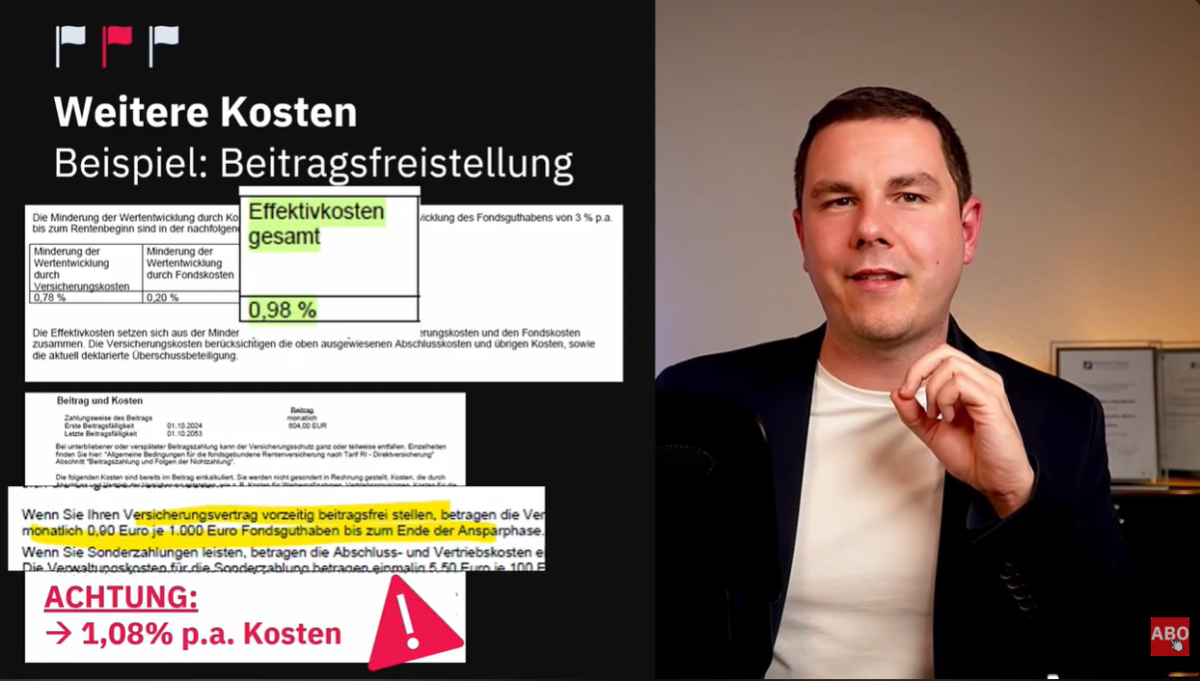 Kosten Beitragsfreistellung Continentale Rente Invest