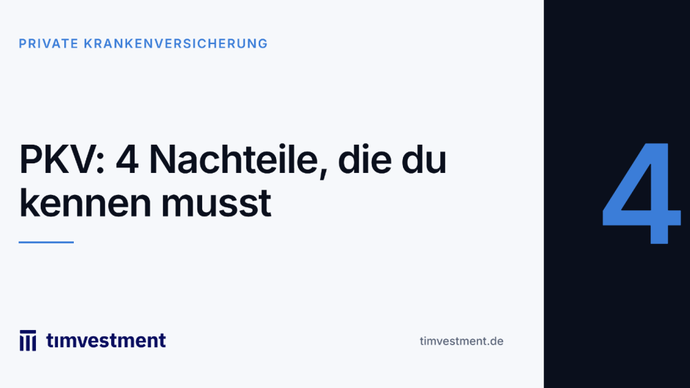 Grafik zu PKV mit den 4 Nachteilen, die du kennen musst.