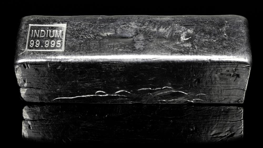 Jährlich stehen nur rund 960 Tonnen weltweit an Indium zur Verfügung
