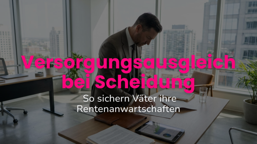 Mann im Büro analysiert den Versorgungsausgleich bei Scheidung und sichert seine Rentenansprüche.