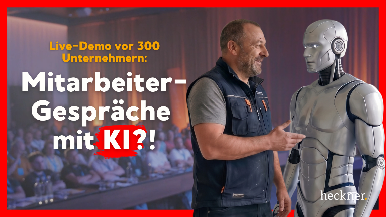 Live-Demo zu Mitarbeiter-Gesprächen mit KI vor Unternehmern.