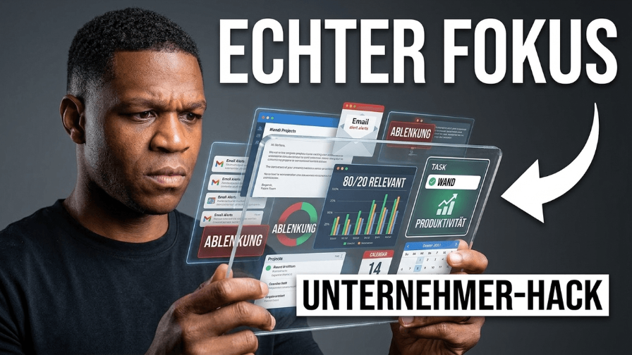 Eine Person betrachtet aufmerksam eine Bildschirmübersicht mit Statistiken und Diagrammen zum Thema echter Fokus.