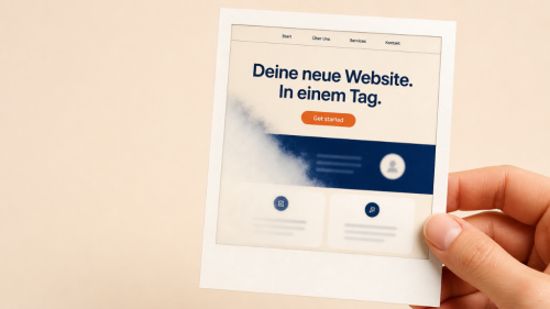 Eine Profi Webseite an einem Tag erstellt.
