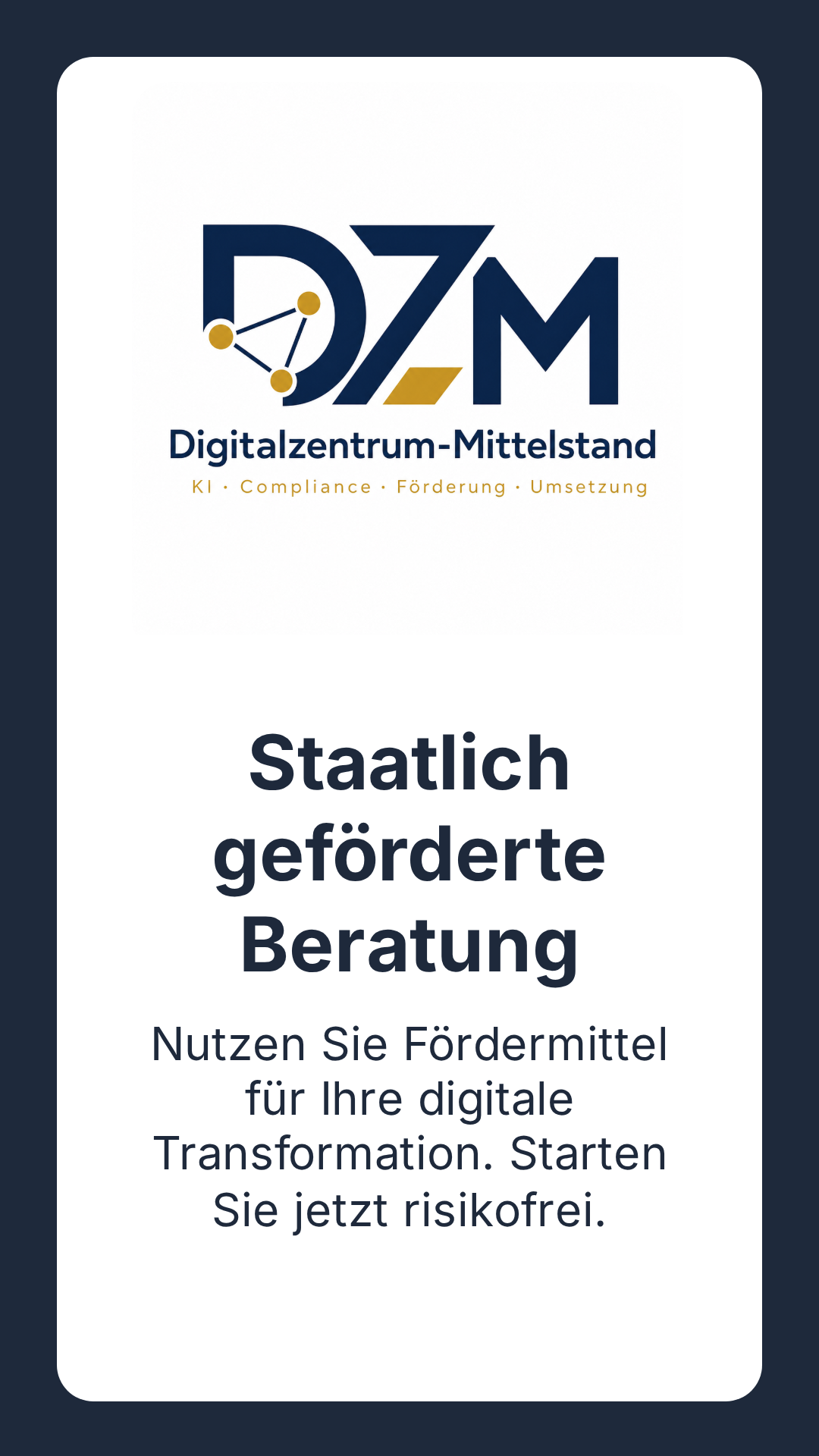 Digitalzentrum Mittelstand - saatliche geförderte Beratung