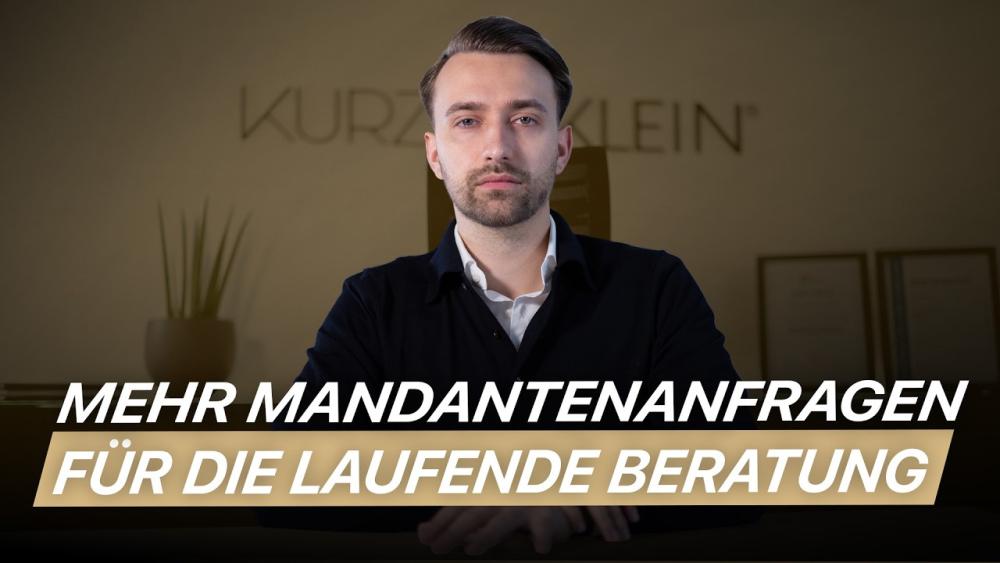 Mann erklärt, wie Mandantenanfragen für die laufende Beratung gesteigert werden.