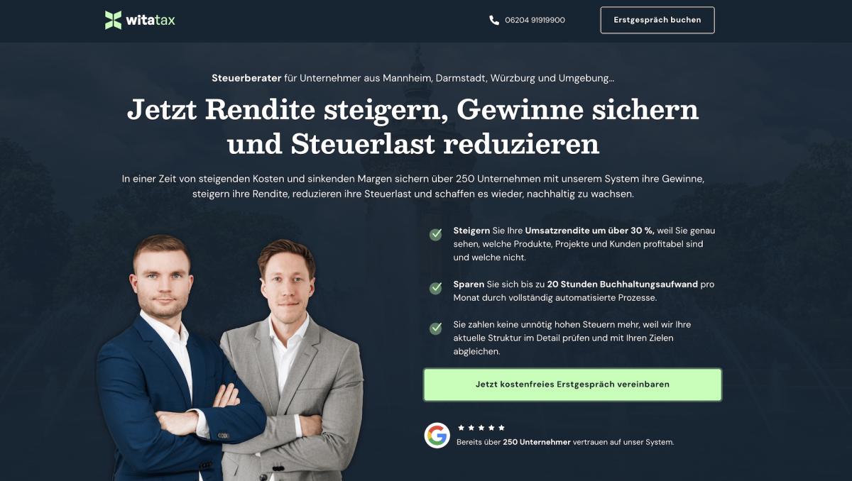 Beispiele und mehr Details von intelligenten Landingpages erhalten Sie auf www.kurzundklein.de/mandantengewinnung