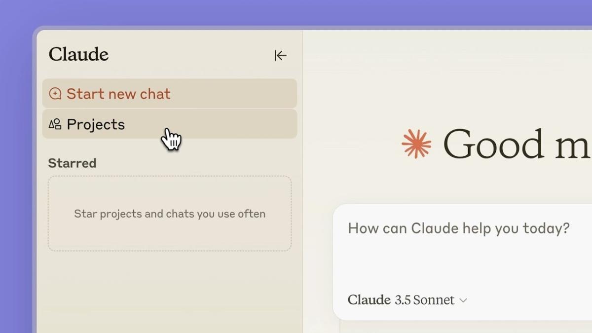 Claude Projects bündelt Gespräche, Dateien und Kontexte an einem zentralen Ort. So kannst du komplexe Workflows strukturieren und dauerhaft mit relevanten Informationen arbeiten. Ideal, um AI-gestützte Prozesse skalierbar und übersichtlich aufzubauen. Bildquelle: Anthropic