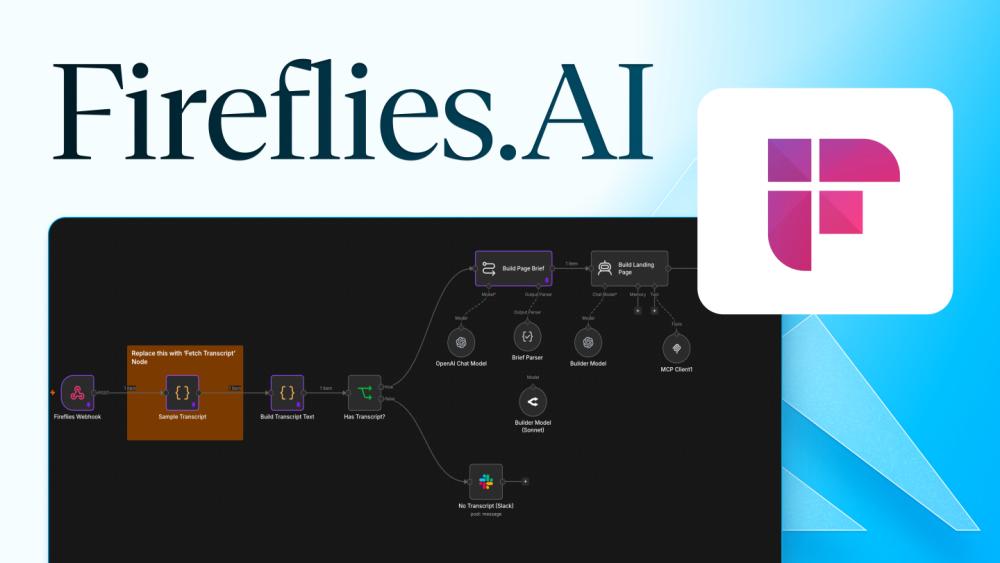 Darstellung des Fireflies.ai Onboarding-Workflows zur Kundendatenverarbeitung.