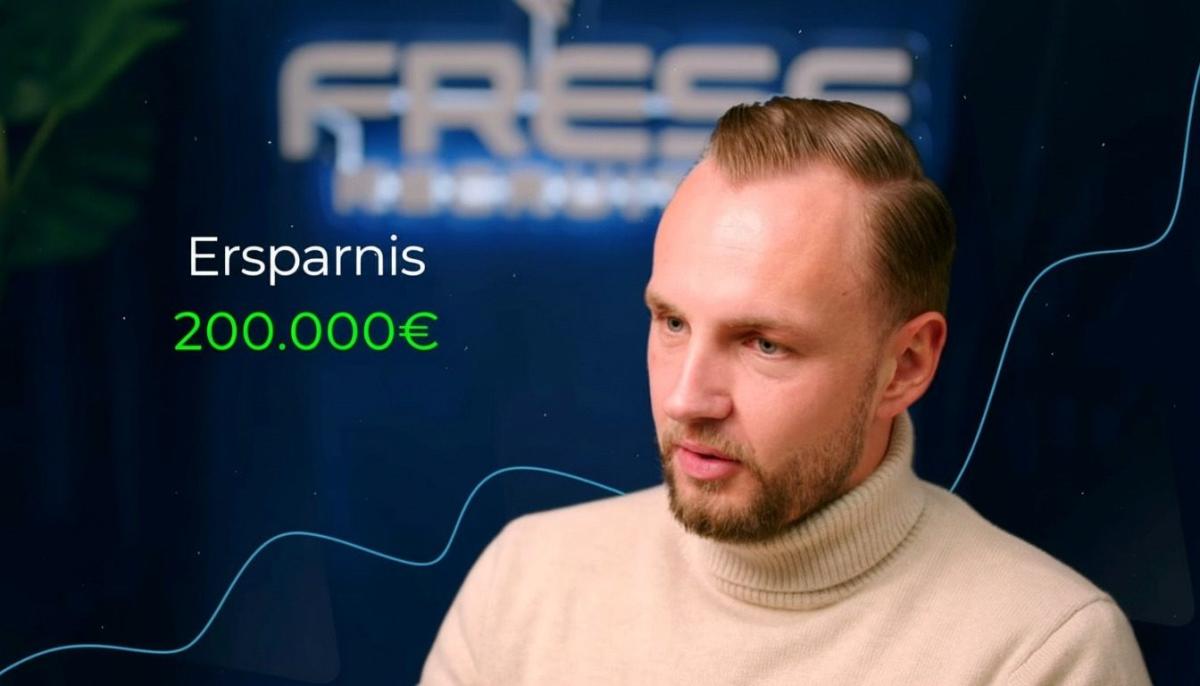 Ein Mann diskutiert darüber, wie KI ihm 200.000 Euro Ersparnis ermöglicht hat.