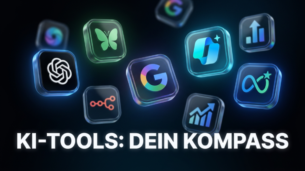 Verschiedene KI-Tools und Icons, die als Kompass für 2026 dienen.