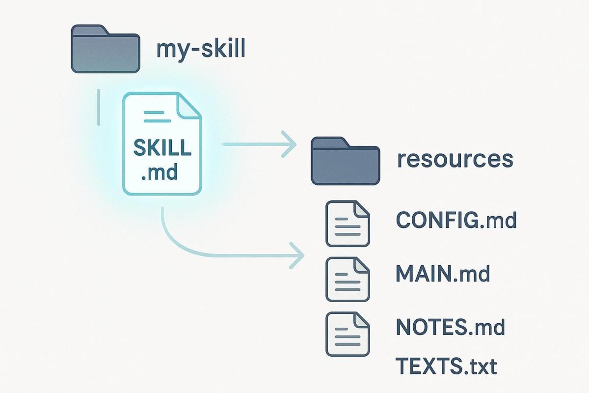 Claude Skills sind modulare Erweiterungen, die Claude gezielt neue Fähigkeiten verleihen. Im Zentrum steht die Datei SKILL.md, die Funktion und Anweisungen definiert, während zusätzliche Ressourcen bei Bedarf eingebunden werden. So lassen sich strukturierte, wiederverwendbare Workflows und Wissensmodule effizient aufbauen und skalieren.