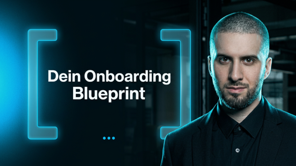 Der Onboarding Blueprint mit einem Experten, der die Strategie erklärt.