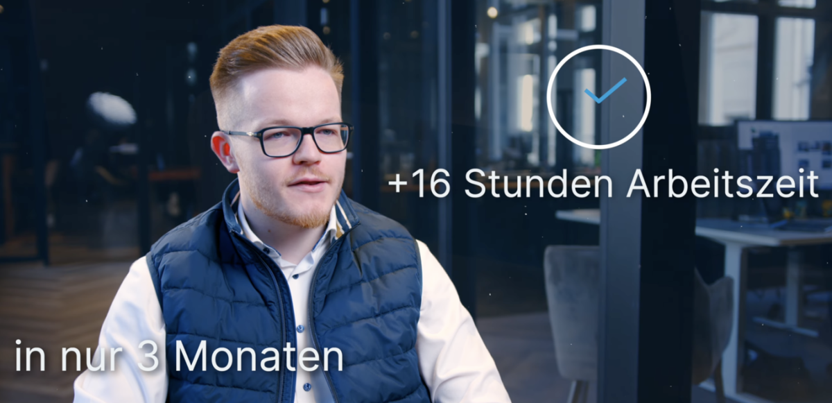 16 Stunden mehr Zeit pro Kunde + 45 Neukunden | APEX Case Study mit Niklas Klein – die führende Agentur für digitalen B2B-Vertrieb in der Fertigungs- und Industriebranche – sorgt für planbar lukrative Neukundenaufträge.