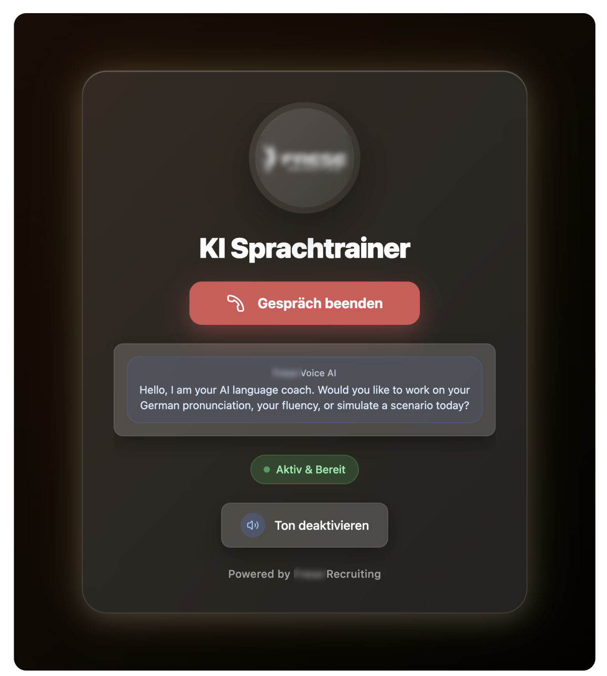 Der Sprachtrainer hilft Teilnehmern unserer Recruiting Kunden für den Job optimal vorbereitet zu werden.