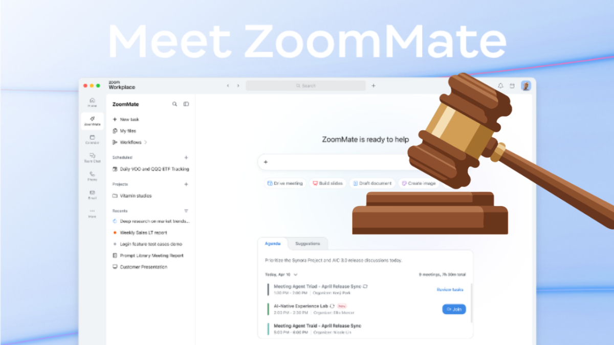 Screenshot von ZoomMate, das für datenschutzkonforme Nutzung optimiert ist.
