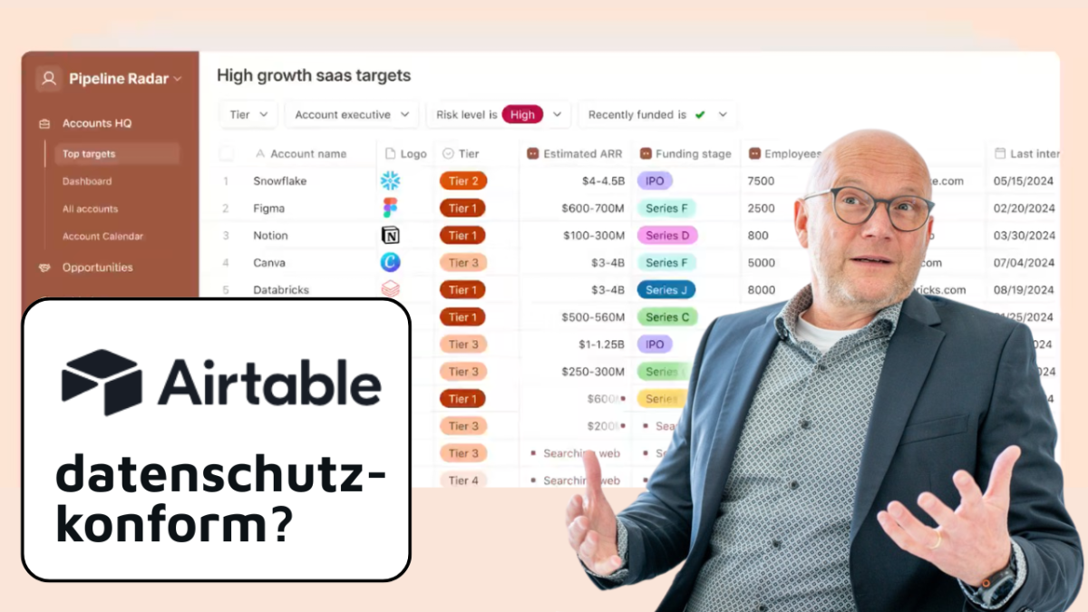 Können Marketing- und Vertriebsteam Airtable datenschutzkonform einsetzen?