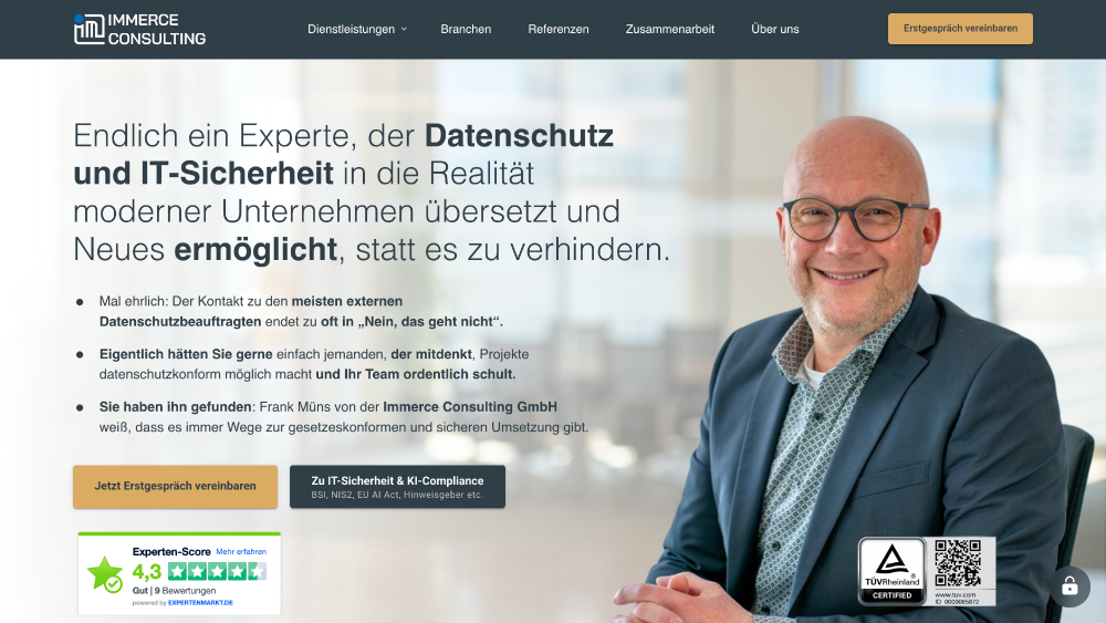 Wer 2026 wirklich datenschutzkonform sein will, denkt IT-Sicherheit genauso mit und übergibt beides einem Profi.