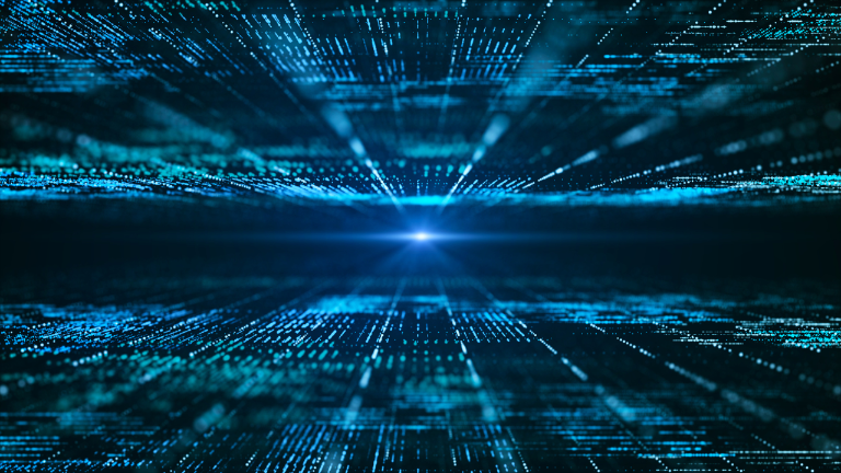 Visualisierung von digitalen Datenströmen im Kontext von fonio.ai datenschutzkonform.