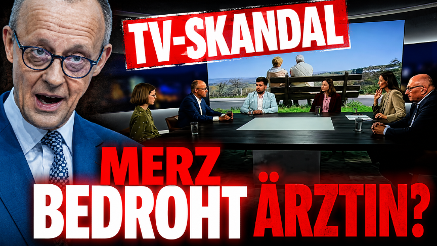 Im TV-Skandal steht Friedrich Merz in der Diskussion mit einer Ärztin.