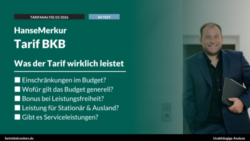 bKV-Tarif im Test: HanseMerkur Tarif BKB