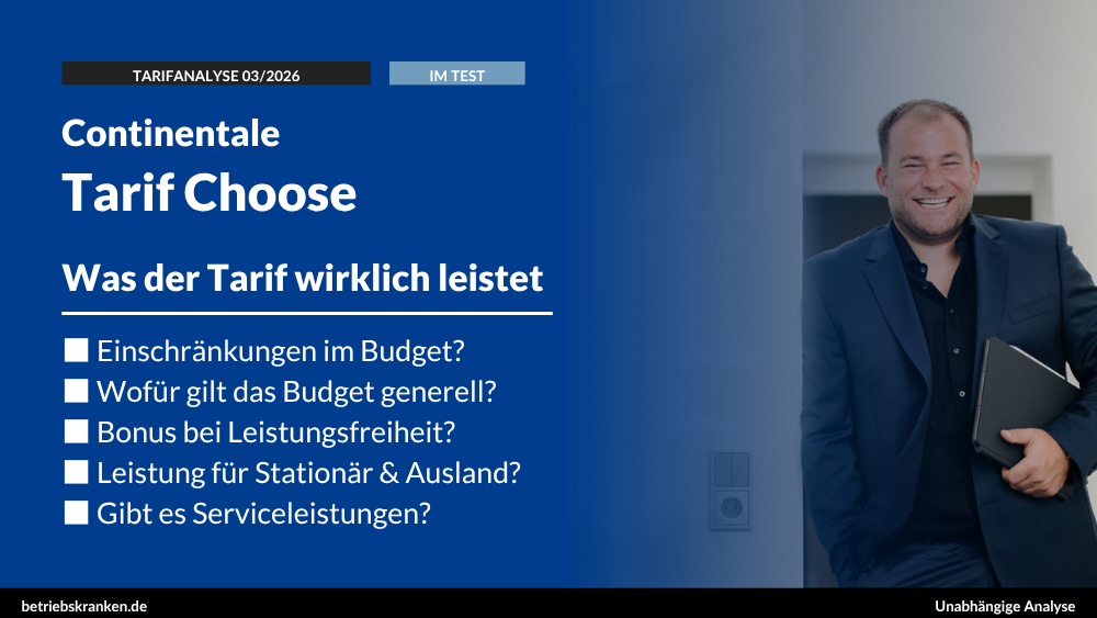 bKV-Tarif im Test: Continentale Tarif Choose