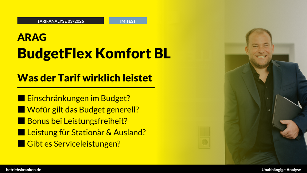 bKV-Tarif im Test: ARAG BudgetFlex Komfort BL