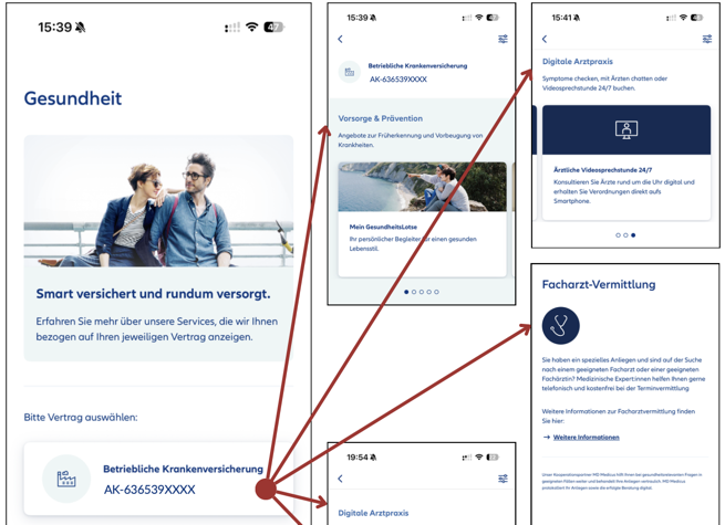 Einfache Erklärung der App für Mitarbeitende
