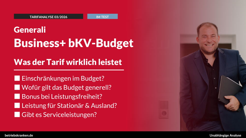 bKV-Tarif im Test: Generali Business+ bKV-Budget