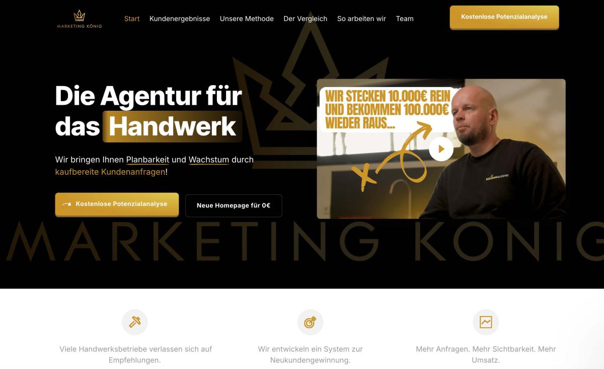 Marketing König verspricht starke Resultate
