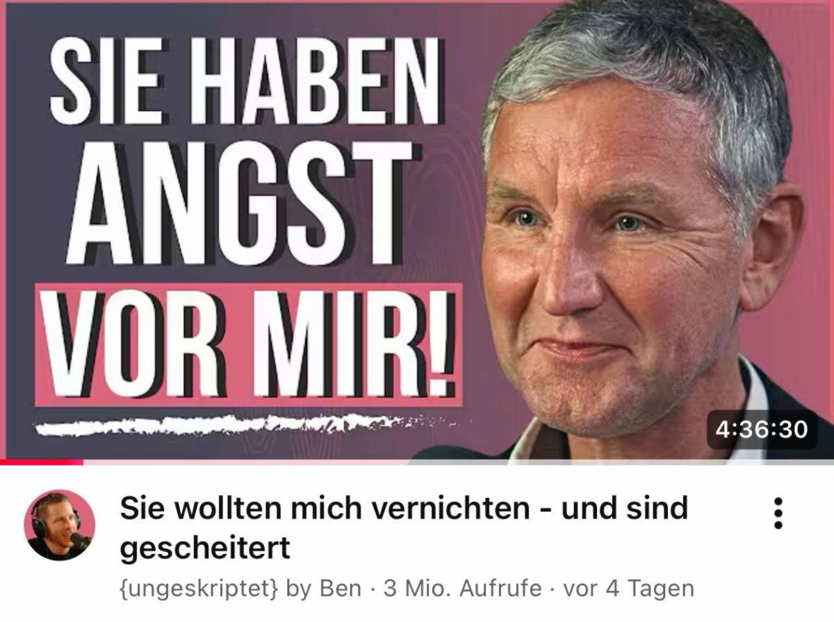 Höcke mit über 3 Millionen Klicks bei Ungeskriptet