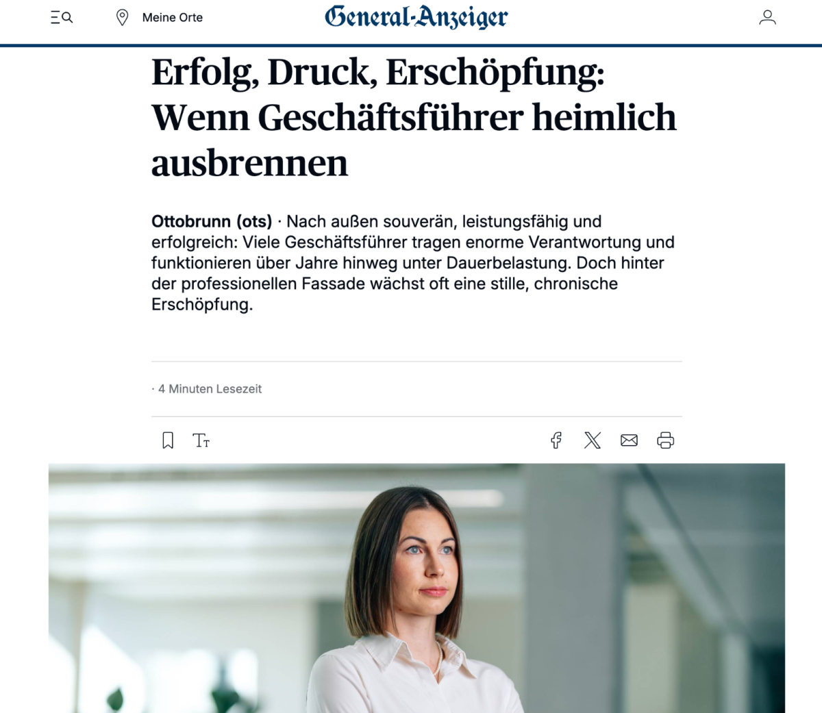 Lea Feder im GeneralAnzeiger