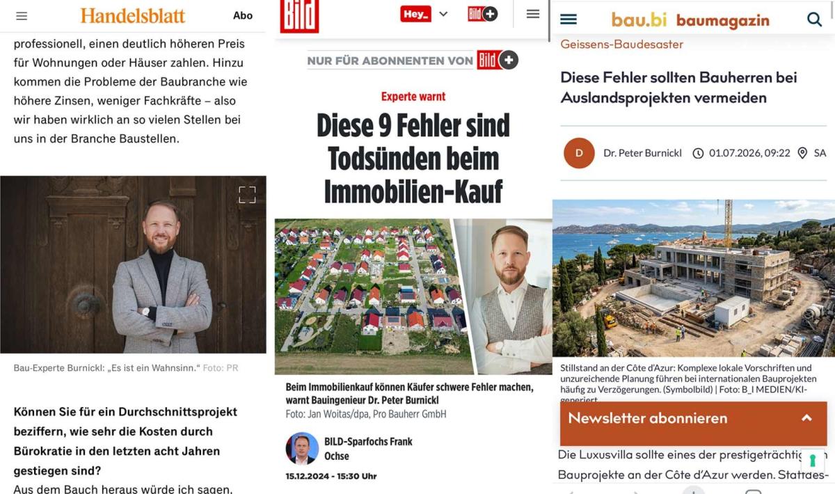 Diverse Artikel in A-Medien und Fachmedien