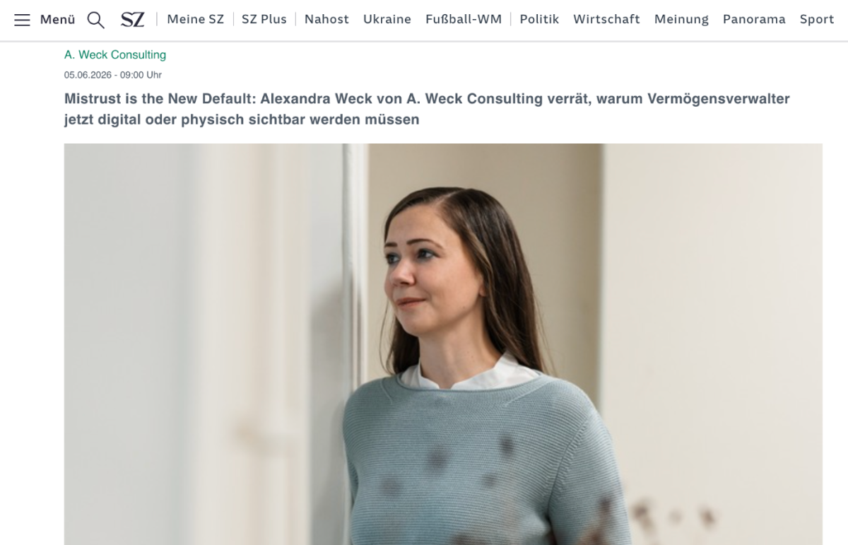Alexandra Weck in der Süddeutschen Zeitung