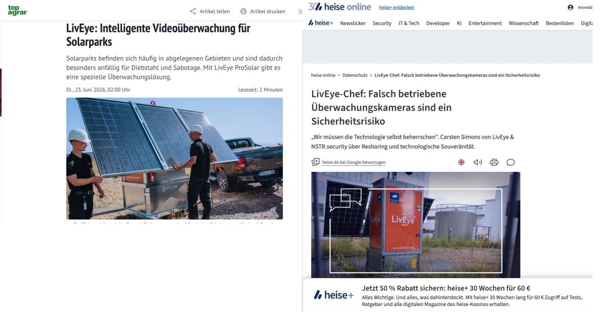 In Fachmedien taucht LivEye immer noch regelmäßig auf.
