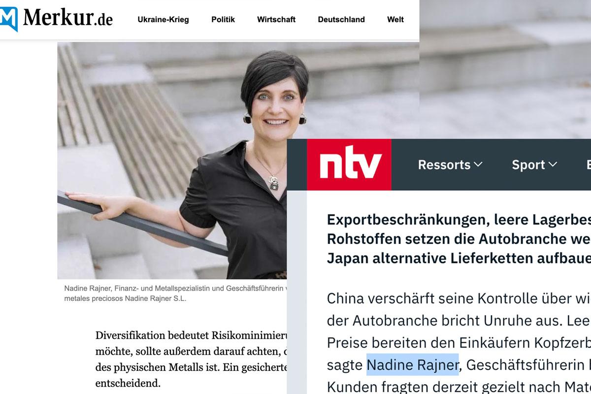 Auch Fachmedien wie n-tv griffen Nadines Expertise auf