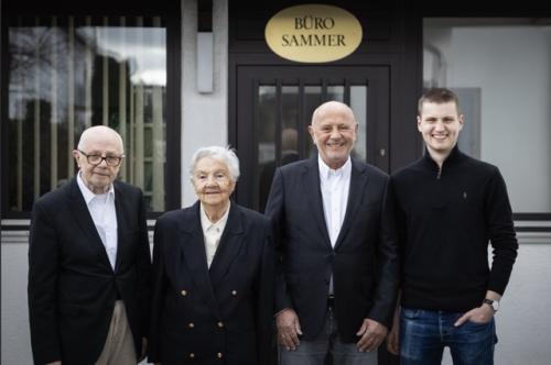 3 Generationen in einem Bild - Franz, Paula, Herbert und Constantin Sammer