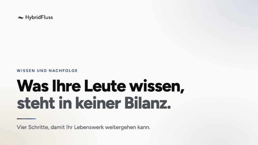 Der Artikel thematisiert, warum Wissen und Nachfolge in Unternehmen entscheidend sind.