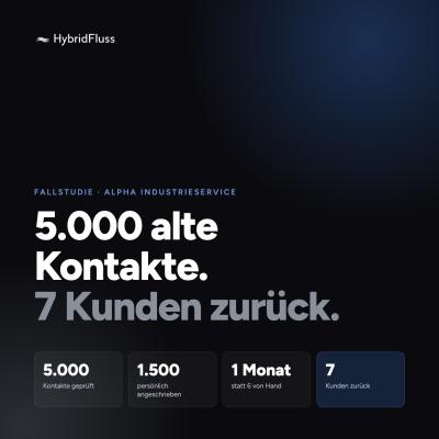 5.000 alte Kontakte. 7 Kunden zurück.