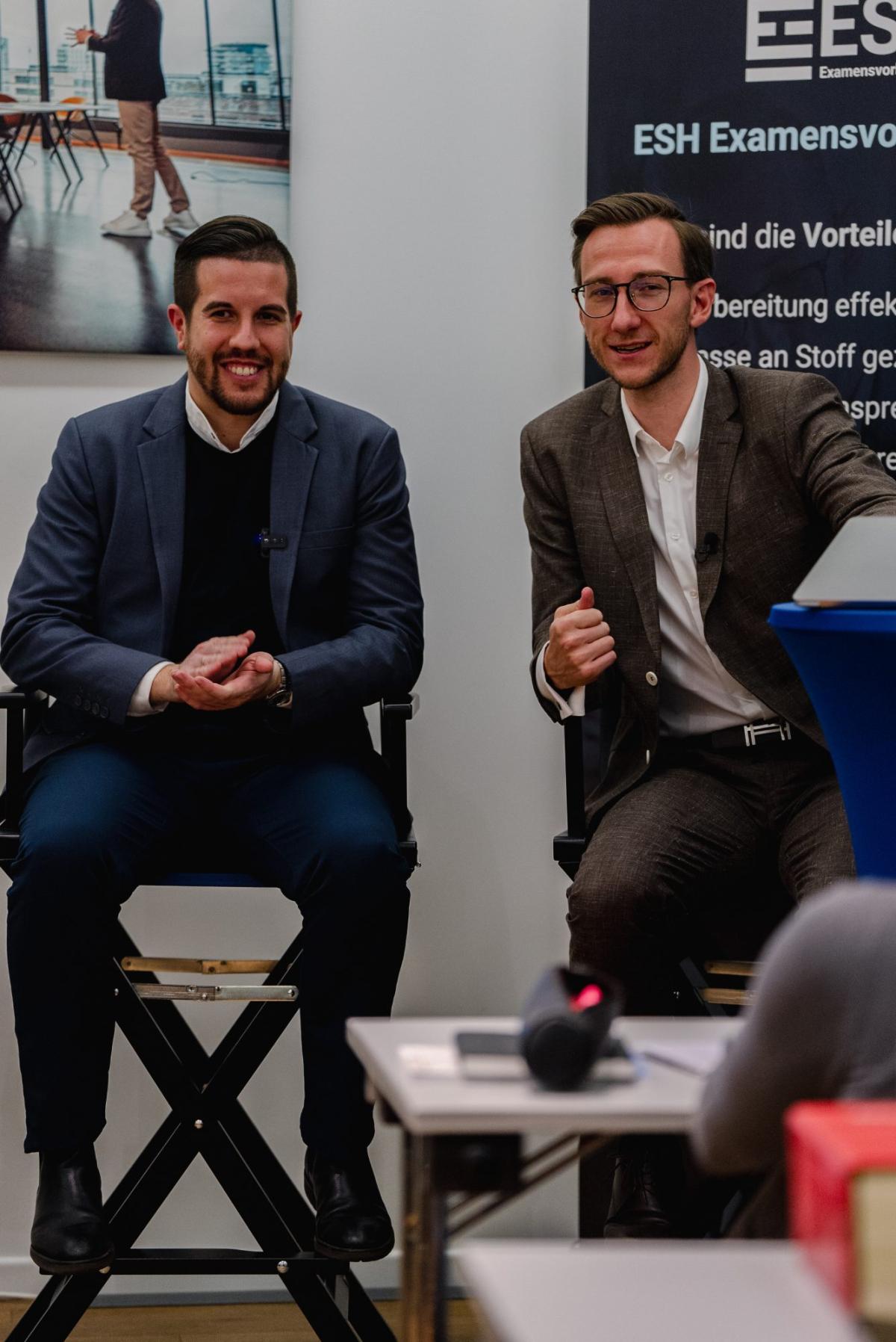 Gründer & Geschäftsführer der ESH Examensvorbereitung (Gary Voorbraak, Marlo Steinecke)