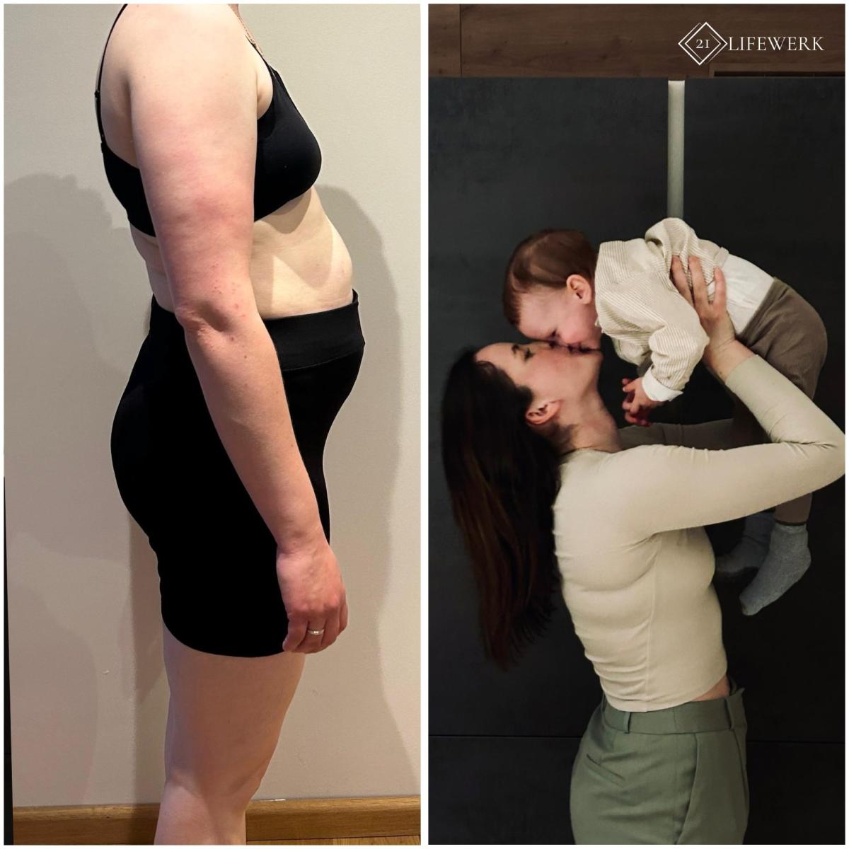 Lisa, 2-fach Mama im Vorher-Nachher mit -20KG