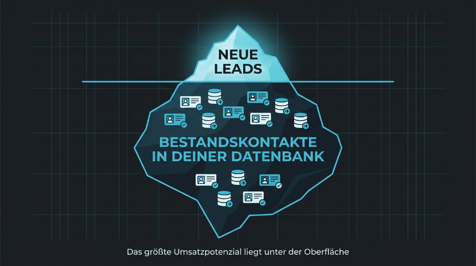Grafik zeigt, dass Bestandskontakte in deiner Datenbank das größte Umsatzpotenzial bieten.