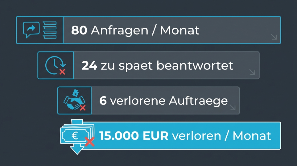 Wie aus 80 Anfragen 15.000 € verlorener Umsatz pro Monat werden