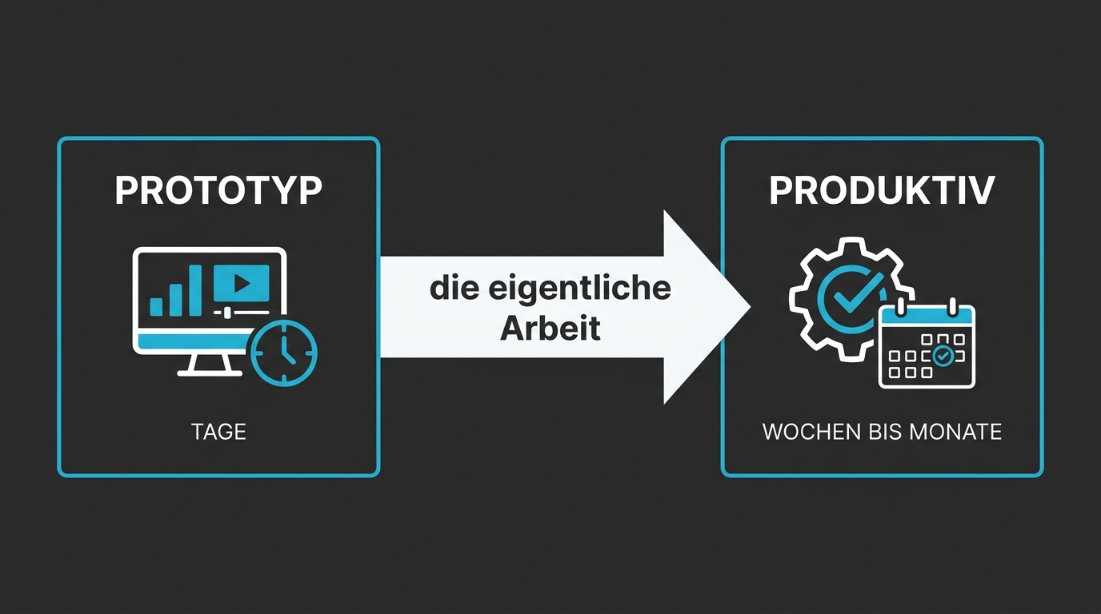 Zwischen beeindruckendem Prototyp und produktivem System liegt die eigentliche Arbeit